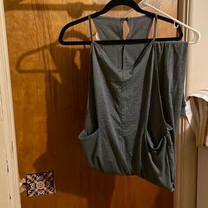 Gray Full Jogger Leg Romper